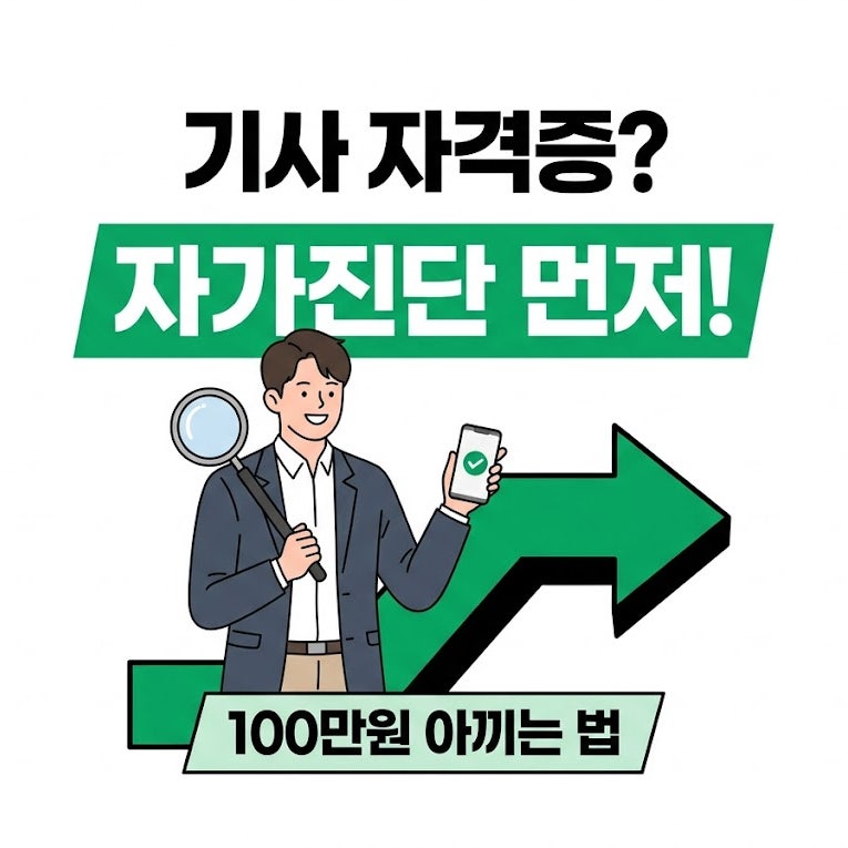 기사 자격증 큐넷 자가진단부터, 100만 원 버리지 말기