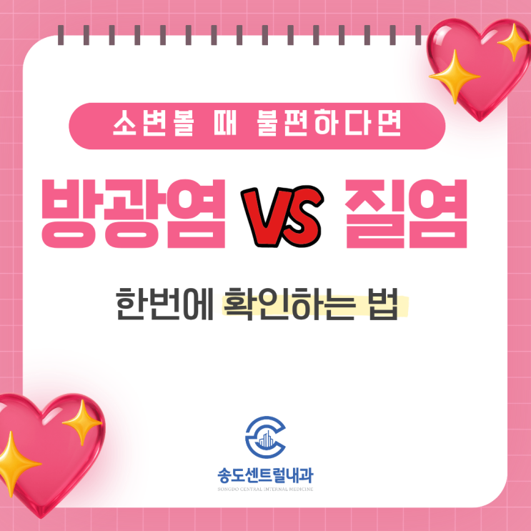  소변볼 때 왜 이렇게 따가울까? 방광염, 질염 구분하기 송도산부인과