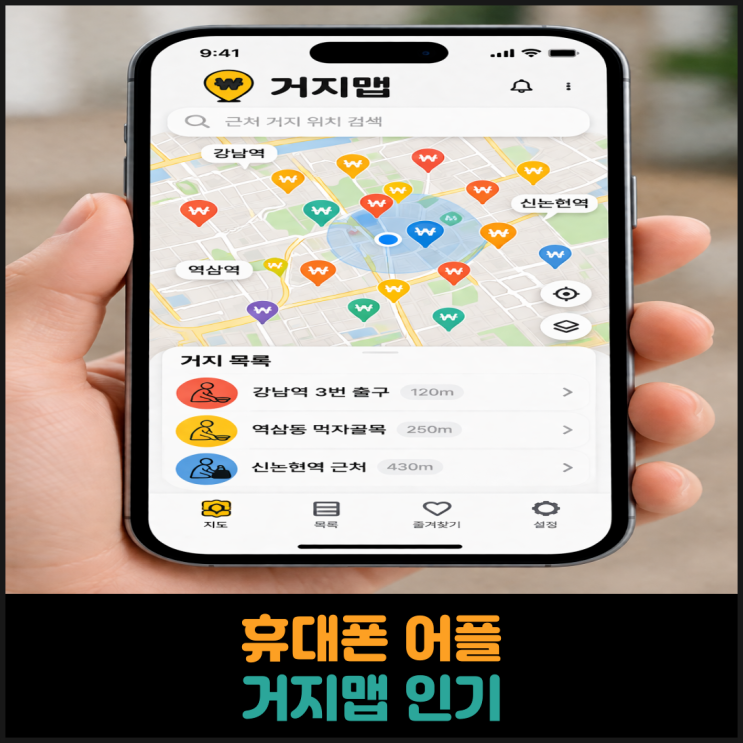  휴대폰 어플 거지맵 인기