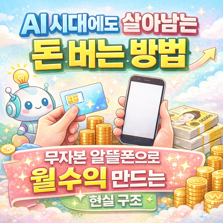  AI 시대에도 살아남는 돈 버는 방법 (무자본 알뜰폰으로 월 수익 만드는 현실 구조)