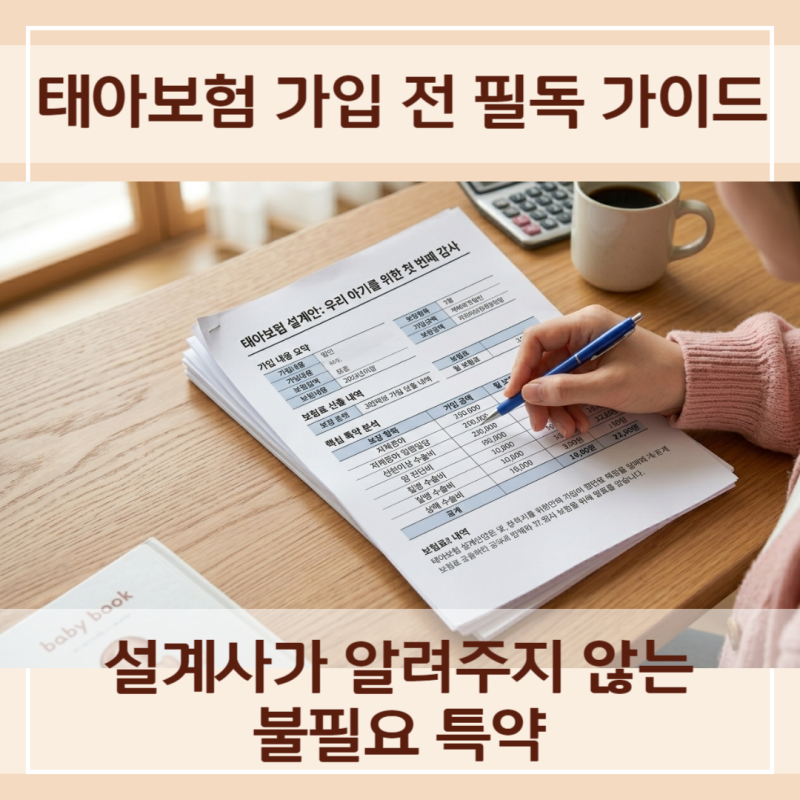 태아보험 가입 전 필독 가이드! 설계사가 알려주지 않는 불필요 특약 & 필수 특약