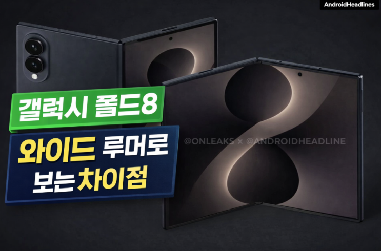  갤럭시 폴드8 와이드, 일반 폴드8보다 끌리는 이유? 화면비·배터리·출시 전망