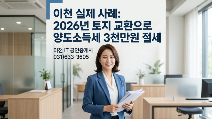  2026 토지 교환으로 양도세 3,000만원 아낀 이천 실제 사례
