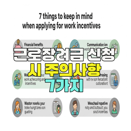  근로장려금 신청 시 주의사항 7가지