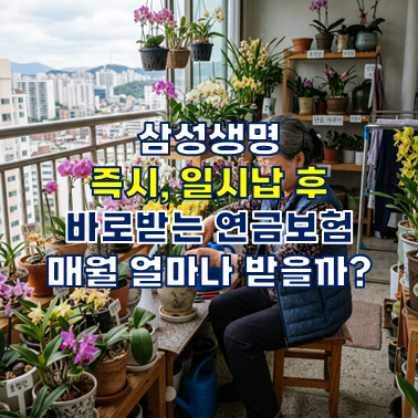 삼성생명 즉시 일시납 후 바로받는 연금보험