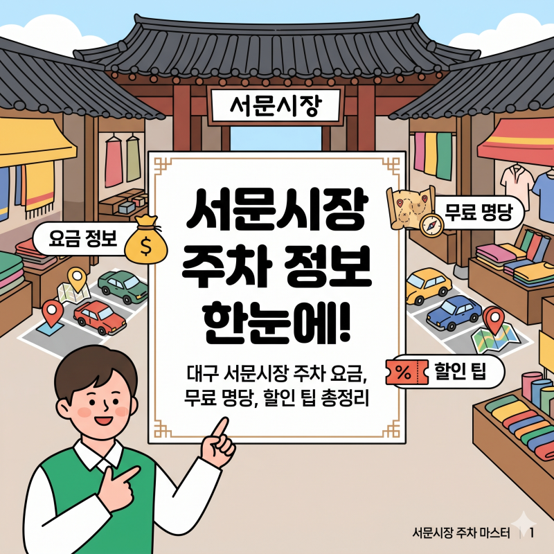 대구 서문시장 주차장 요금 무료 공영주차장 가격 할인
