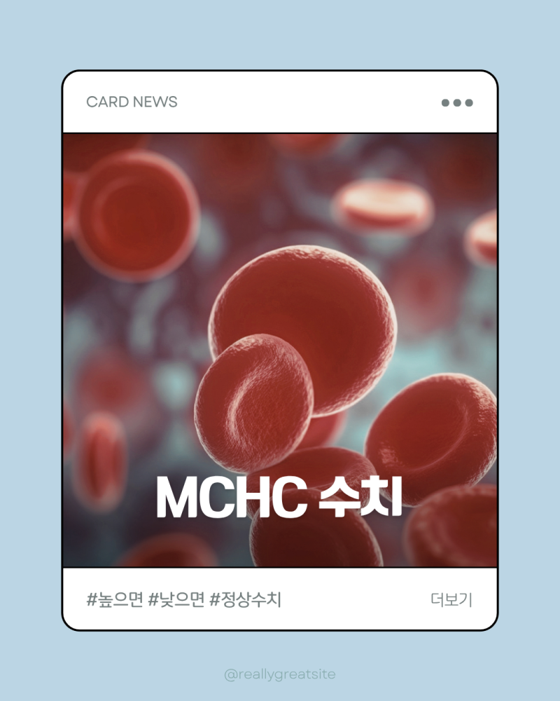 MCHC 수치 낮으면 증상 높으면 정상수치는?
