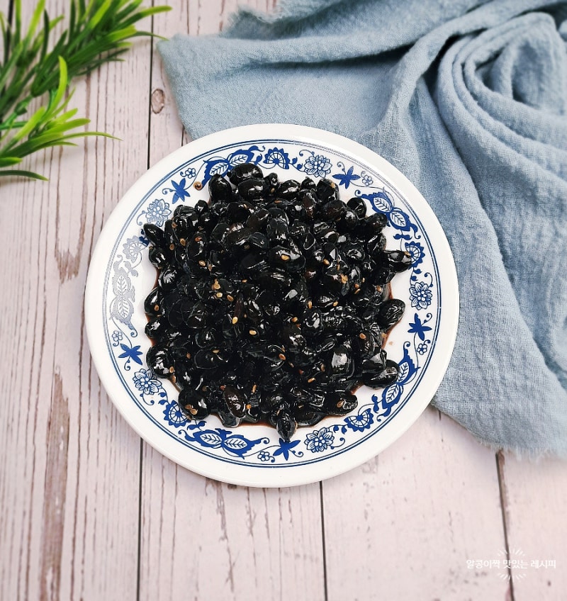반찬가게 서리태 콩자반 레시피 쫀득한 검은콩 콩조림 콩장 만들기