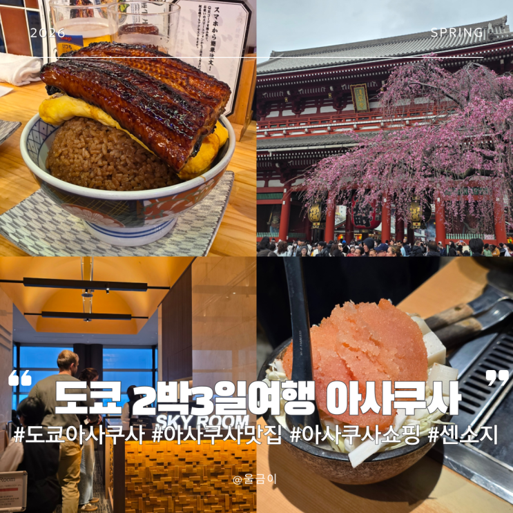  도쿄 2박3일 여행 1일차 아사쿠사 맛집부터 전망대 대욕탕 숙소 쇼핑까지 완벽정리