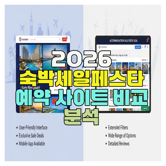  2026 숙박세일페스타 예약 사이트 비교 분석