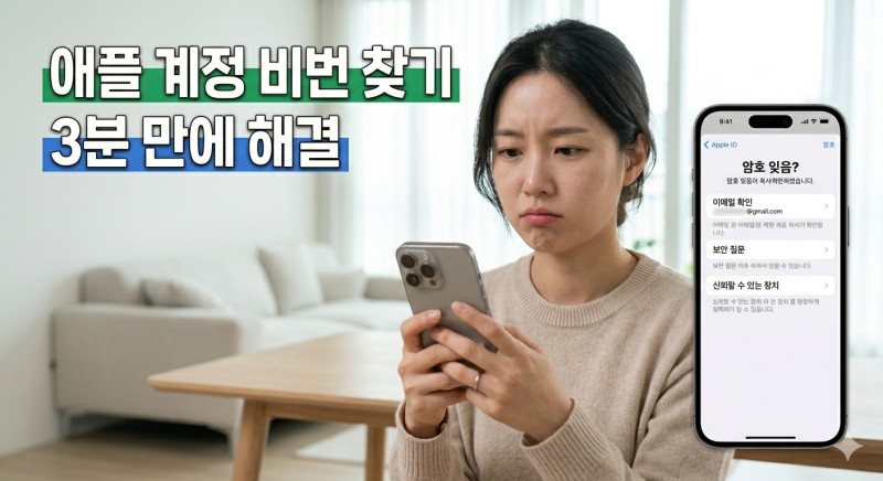 애플 계정 비번 찾기 방법 (아이폰에서 3분 만에 해결)