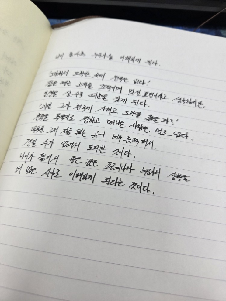  [100일 필사노트] 나이 들 수록 누군가를 이해하게 된다.