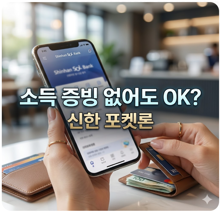  소득 증빙 없어도 OK? 신한 포켓론 신청 자격과 무직자 승인 꿀팁