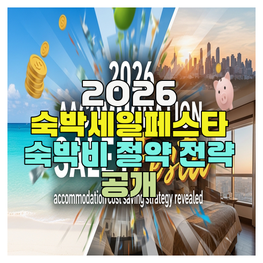  2026 숙박세일페스타 숙박비 절약 전략 공개