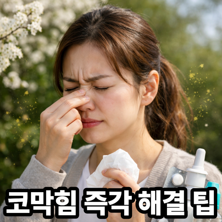  꽃가루 알레르기 코막힘 해결법｜즉각 효과 보는 빠른 완화 팁