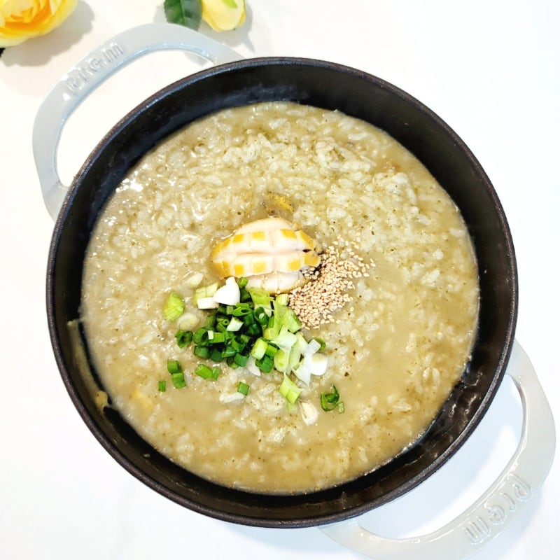 찹쌀 전복죽 끓이는 법 냉동 전복으로 비린내 없이 진한 전복 내장죽 레시피