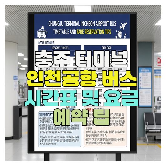  충주 터미널 인천공항 버스 시간표 및 요금 예약 팁
