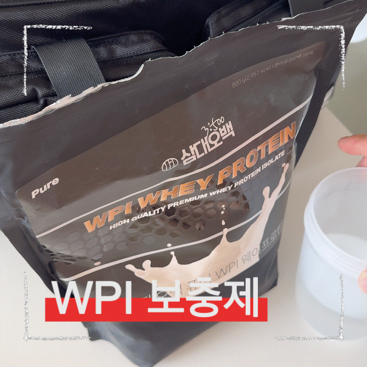  WPI 단백질보충제 추천, 삼대오백 웨이프로틴 퓨어맛