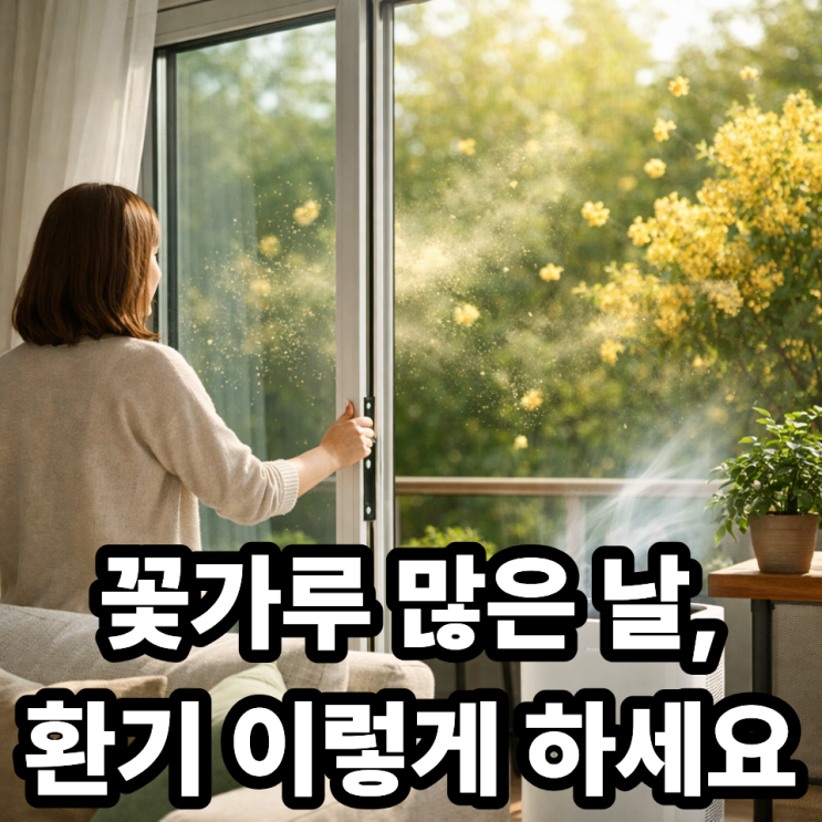   꽃가루 많은 날 실내 환기 제대로 하는 방법 (알레르기 걱정 줄이기)