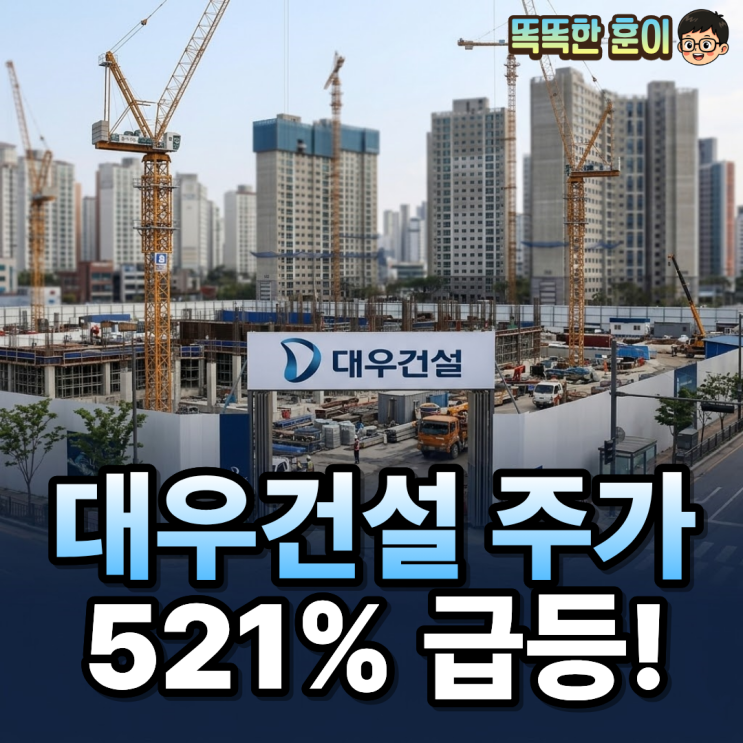  대우건설 주가 수익률 515% 중동 재건 수혜 총정리