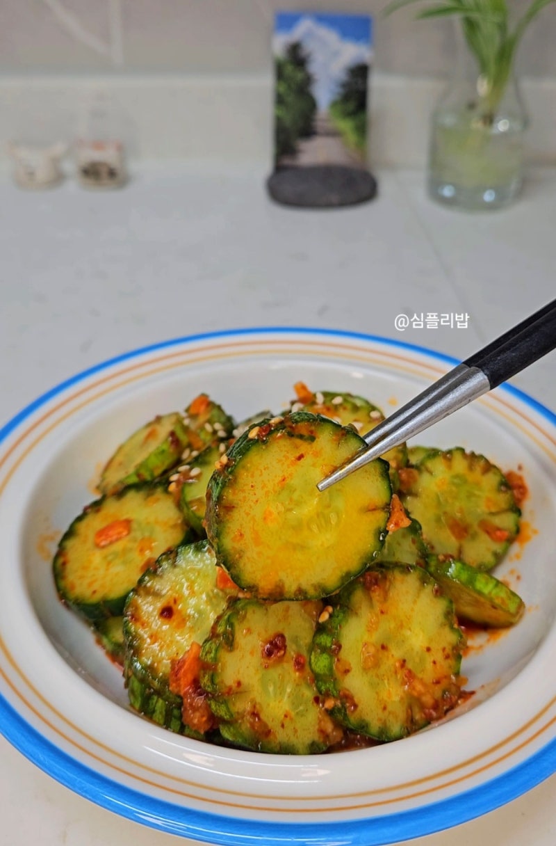 오이 무침 레시피 일본 소스 하나로 간편하고 맛있게!