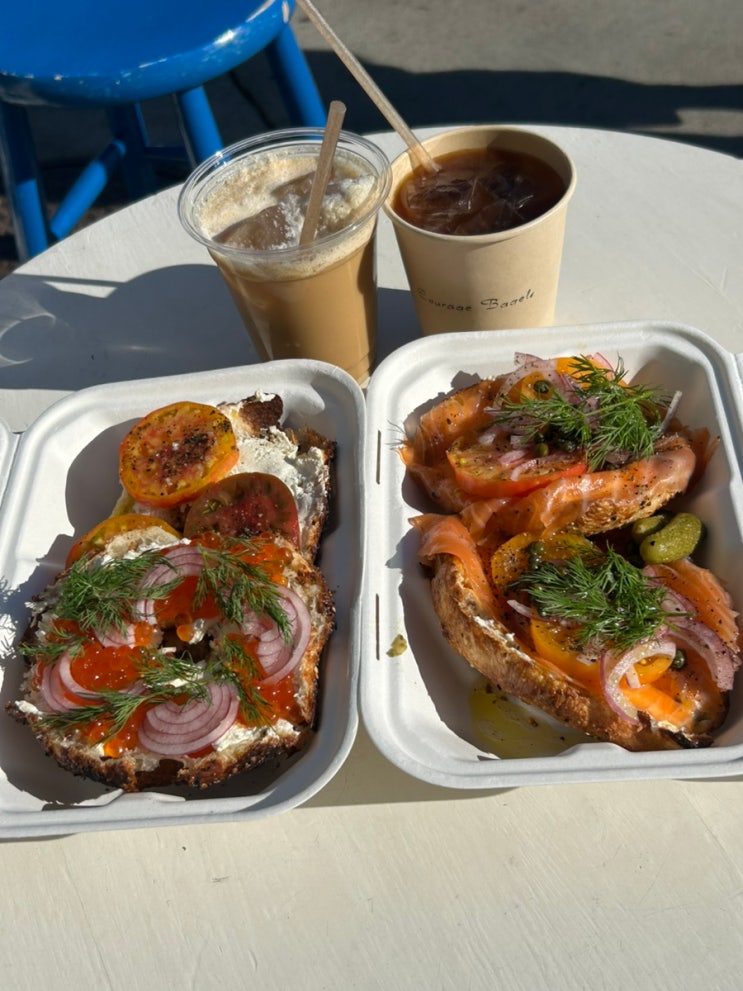  LA 맛집 커리지 베이글 (Courage Bagels) 주차 웨이팅 메뉴 총정리 솔직후기