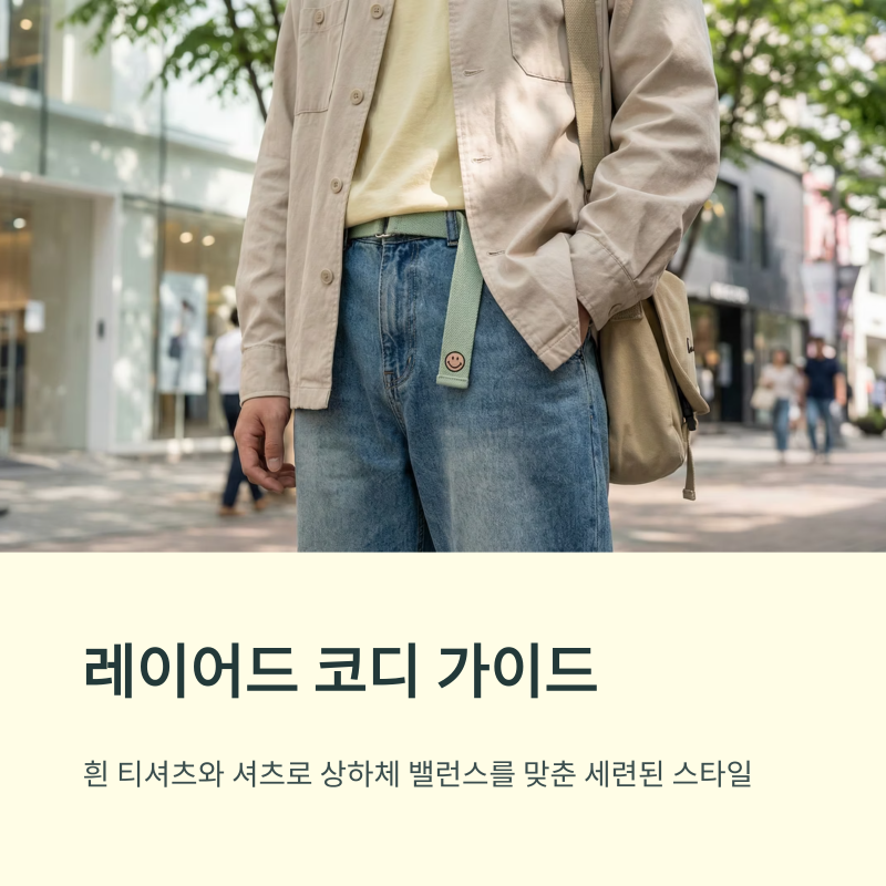 [2026 트렌드] 남자 게스 청바지 루즈 스트레이트 핏 코디 및 사이즈 가이드