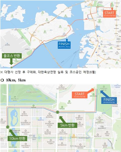 “바다 위를 달린다”… 인천마라톤 11월 22일 개최