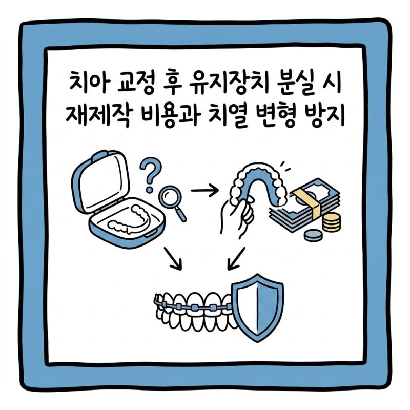 치아 교정 후 유지장치 분실 시 재제작 비용과 치열 변형 방지