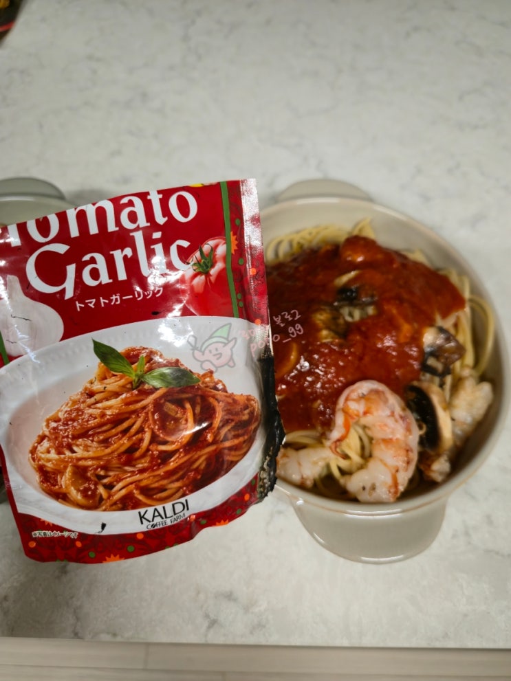  일본 칼디 파스타 소스 해먹기 화이트볼로네제 토마토 갈릭
