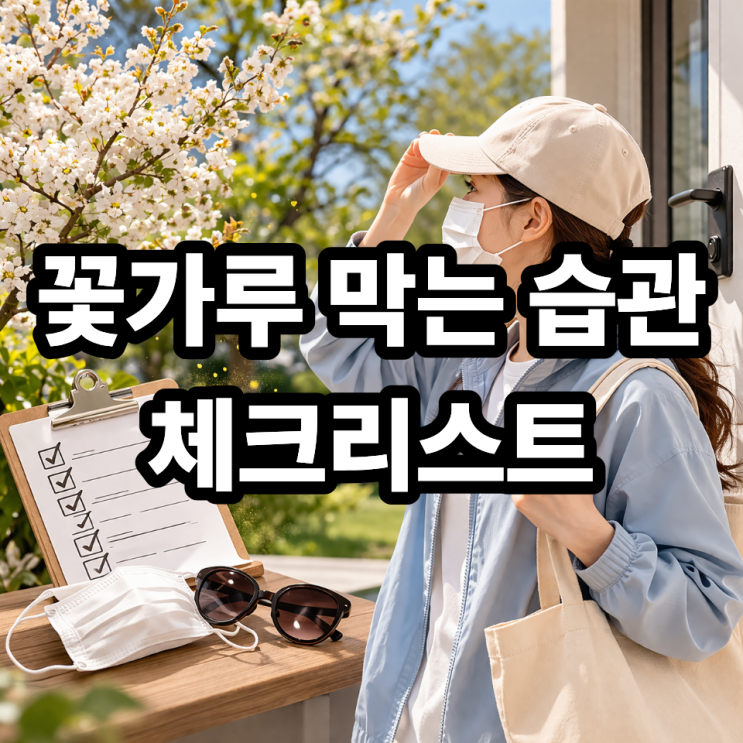   꽃가루 알레르기 예방을 위한 외출 습관 체크리스트