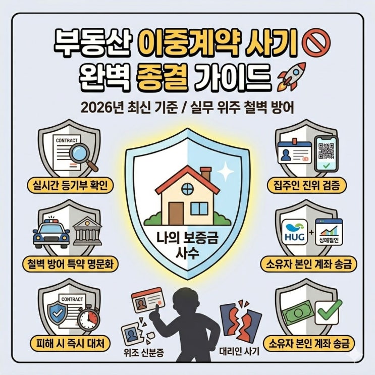  부동산 이중계약 사기 완벽 예방 가이드: 내 전세 보증금 지키는 6가지 철칙