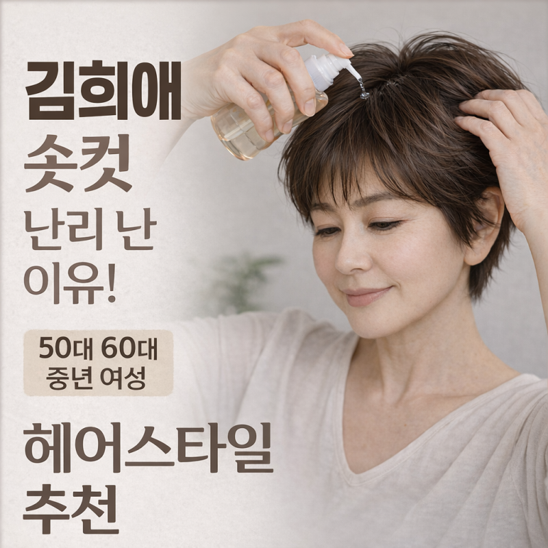 김희애 숏컷 난리 난 이유! 50대 60대 중년 여성 헤어스타일 추천