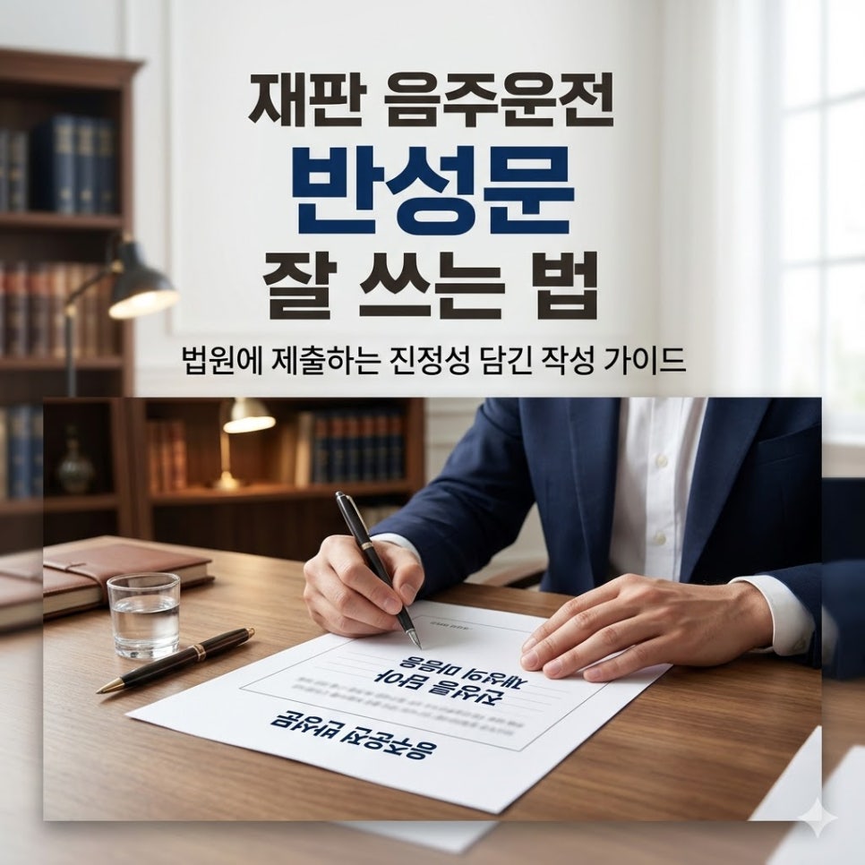 재판 음주운전반성문 쓰는법