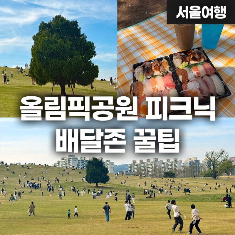 올림픽공원 피크닉 장소 음식 배달존부터 나홀로나무 위치까지, 송파주민의 꿀팁