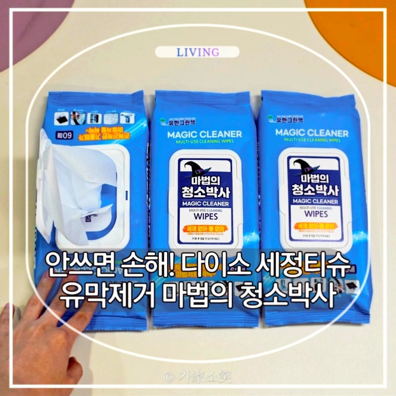 안 쓰면 손해! 다이소 유막제거제 세정티슈 마법의 청소 박사 사용법