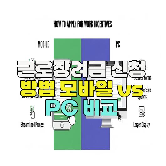  근로장려금 신청 방법 모바일 vs PC 비교