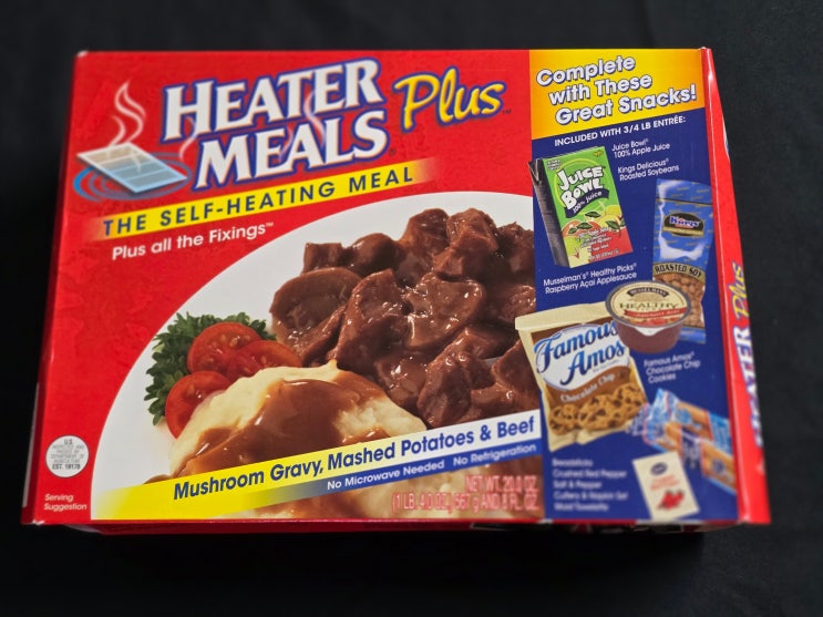  Heater Meals Plus Mushroom Gravy Mashed Potatoes&beef