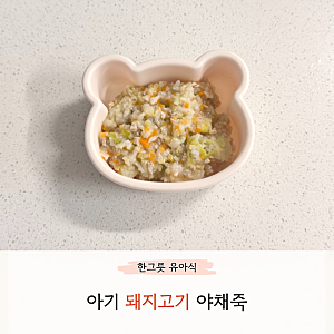 8개월 아기 유아식 돼지고기 다짐육 활용한 야채죽 만들기