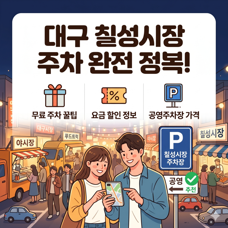 대구 칠성시장 주차장 요금 무료 공영주차장 가격 할인 총정리