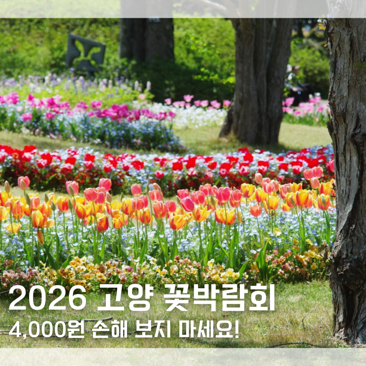  "지금 안사면 4,000원 손해" 2026 고양 꽃박람회 일정 입장료 티켓 사전예약 할인 방법