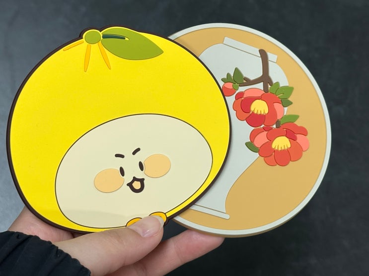  굿즈소량제작 사이트 디자인실리콘 코스터 만들었어요