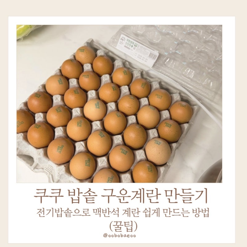 쿠쿠 밥솥 구운계란 만들기 전기밥솥으로 맥반석 계란 쉽게 만드는 방법(꿀팁)