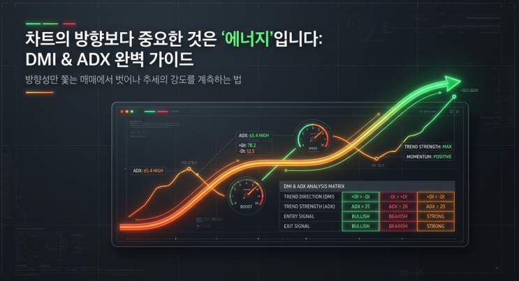  [DMI,ADX 지표]차트의 방향보다 중요한 것은 '에너지'입니다: DMI & ADX 완벽 가이드