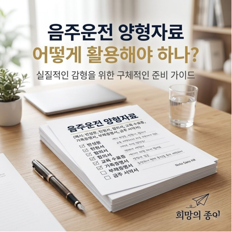 음주운전 양형자료 어떻게 활용해야하나