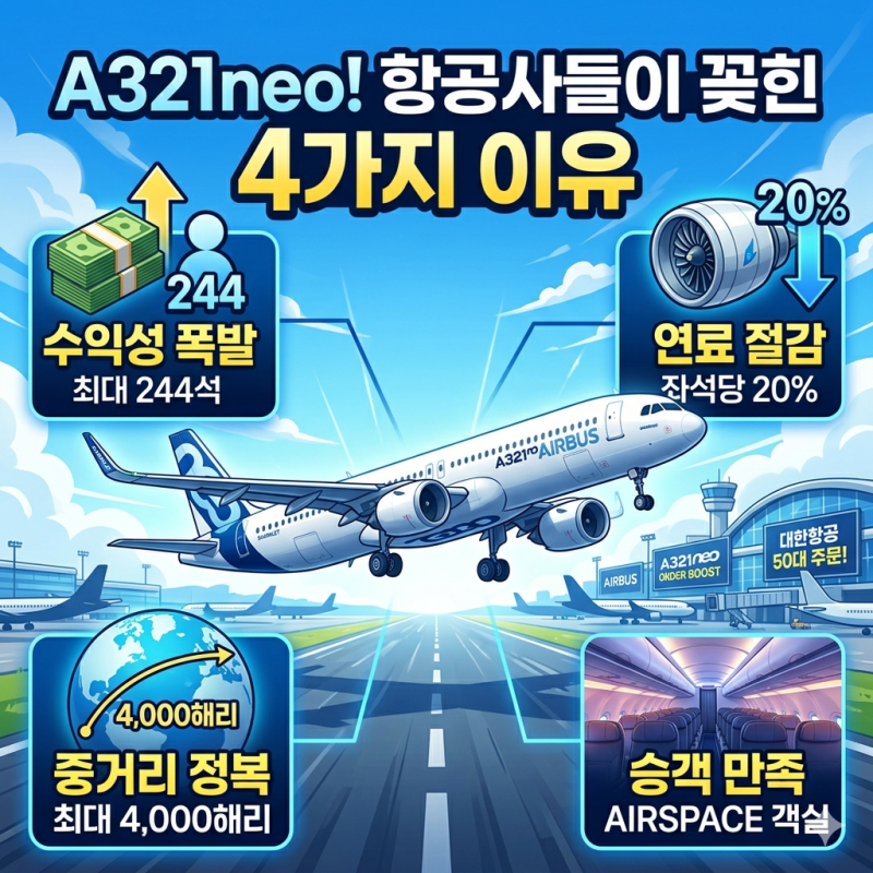 A321neo항공, 이기종에 왜 항공사들이 꽂혔을까