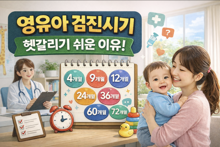  영유아 검진시기, 1차부터 8차까지 헷갈리지 않게 정리