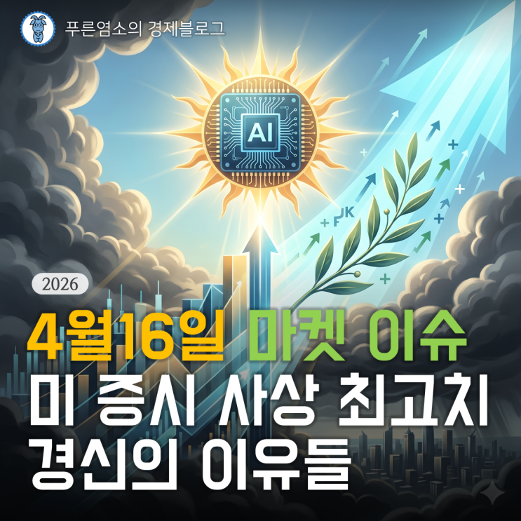  [4월 16일 마켓 이슈] 미 증시 사상 최고치 경신의 이유들