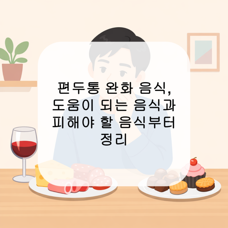 편두통 완화 음식, 도움이 되는 음식과 피해야 할 음식부터 정리