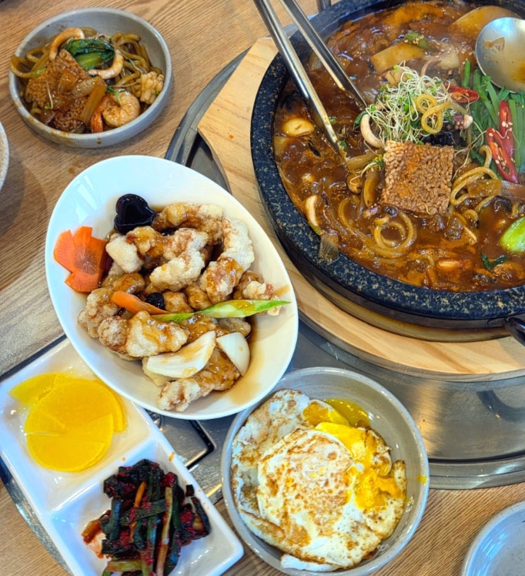  예산 삽교맛집 용봉산돌짬뽕 등심탕수육 세트 후기